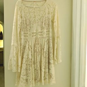 Free People, lace dress, small, white